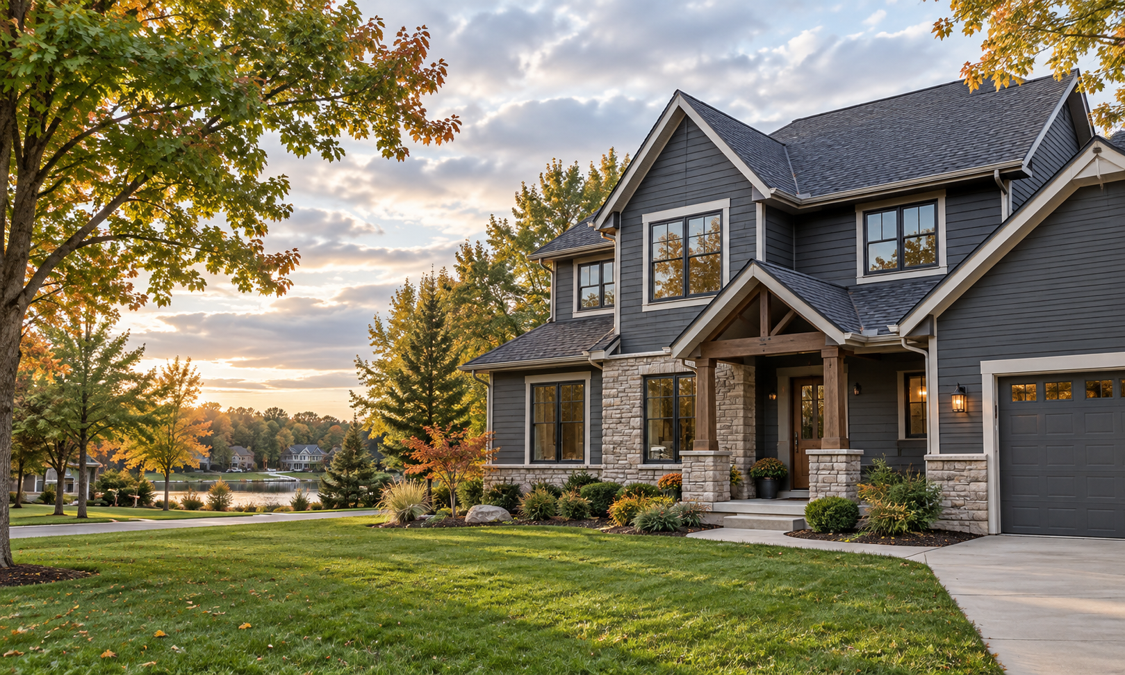 A Northern Indiana home with a new roof and siding